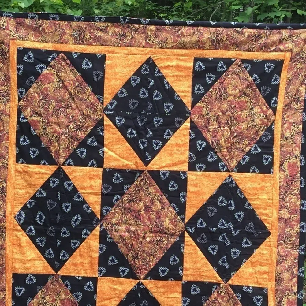 NWT HandCrafted Fall Color Quilt
